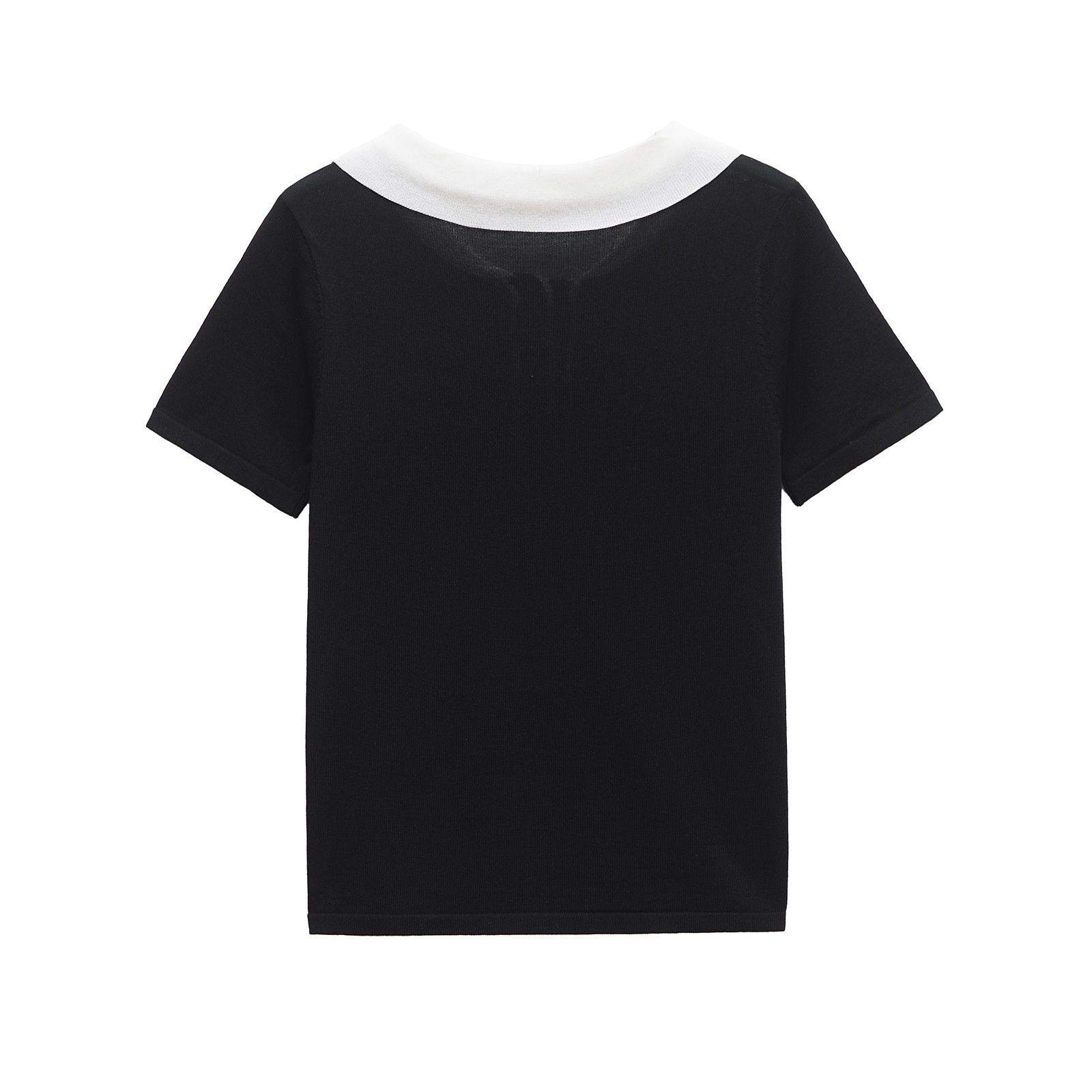 Women's Polo Shirt Color Block Classic Versatile Chic KUN-00003