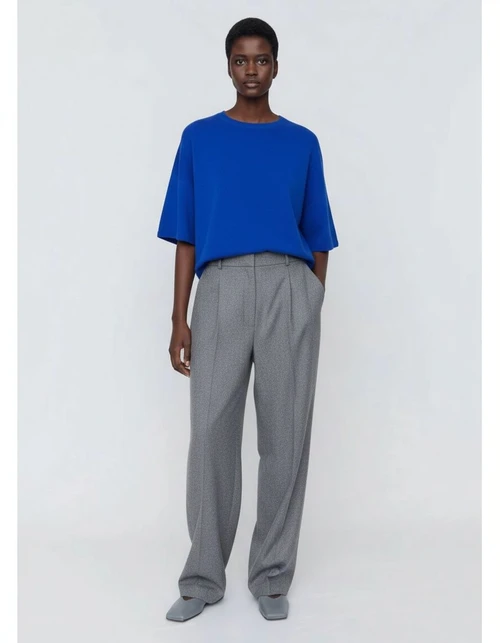 Maglione in maglia di lana a maniche larghe con scollo rotondo KUN-00008