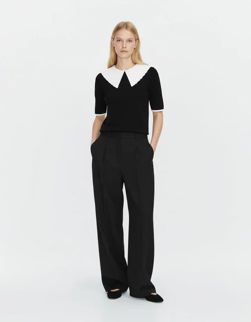 Women's Bow Knit Polo T-Shirt - European Style KUN-00022