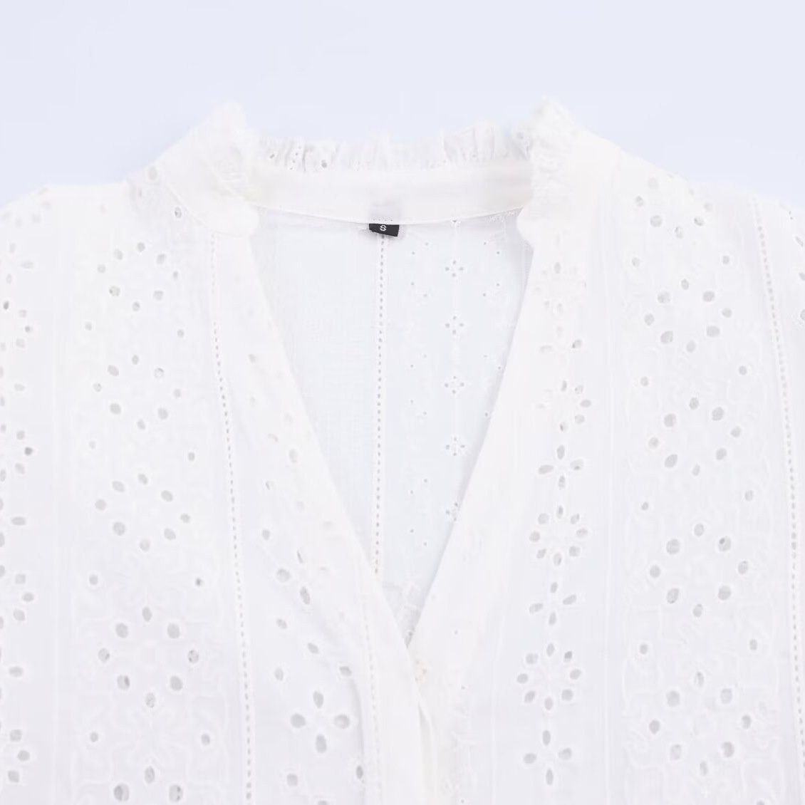 Women's Puff Sleeve Embroidered Blouse - Elegant & Stylish KUN-00027