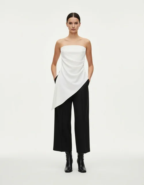 Top a fascia in maglia, versatile ed elegante, modello KUN-00004