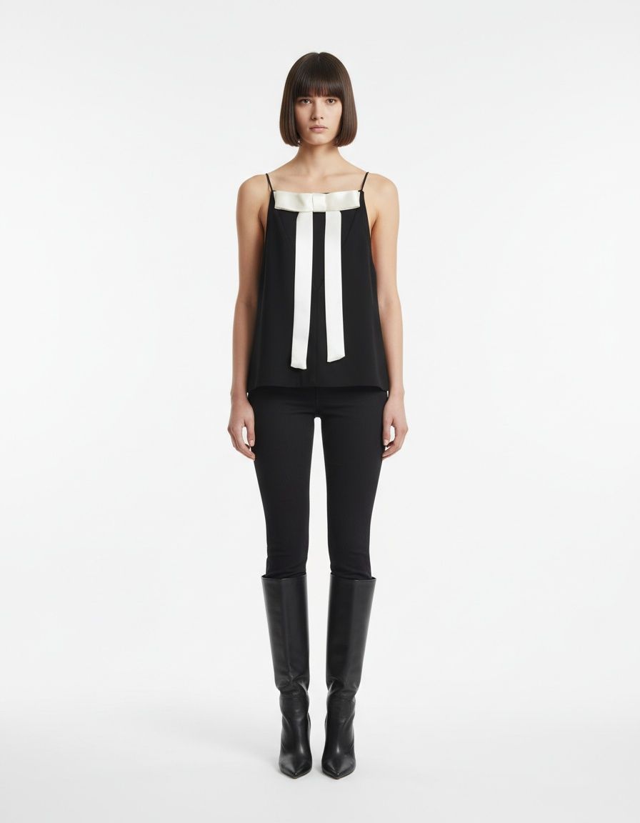 Top da donna con fiocco sulla schiena - Elegante stile europeo KUN-00006