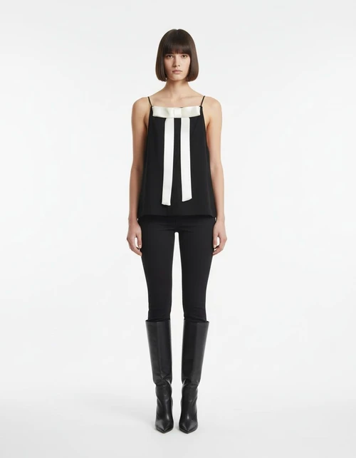 Top da donna con fiocco sulla schiena - Elegante stile europeo KUN-00006