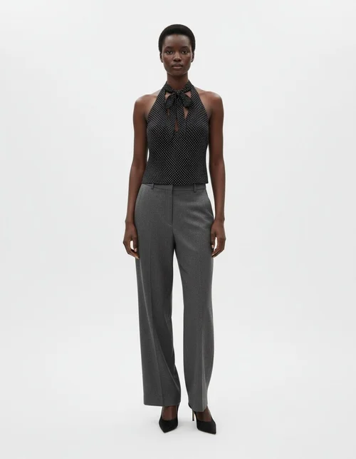 Canotta a pois - Top senza maniche alla moda KUN-00011