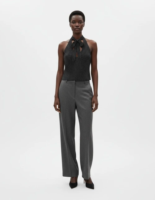 Canotta a pois - Top senza maniche alla moda KUN-00011