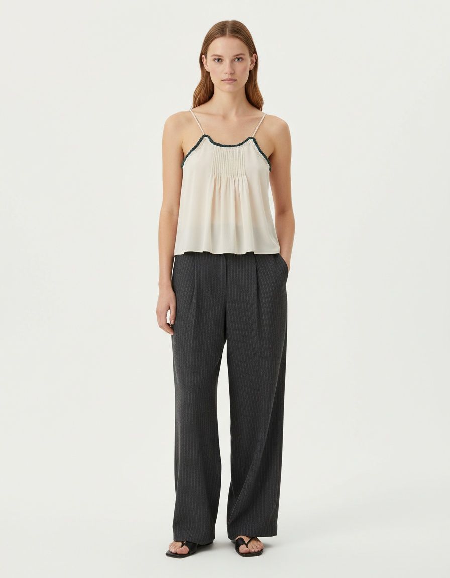 Top da donna con inserti a blocchi di colore - Stile chic europeo KUN-00030