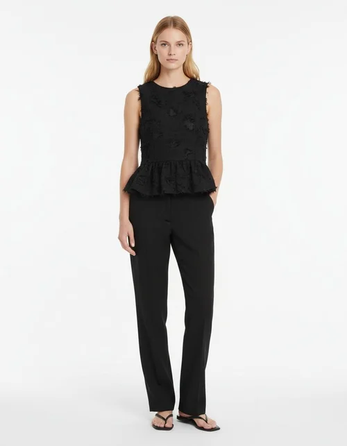 Gonna in denim da donna con orlo e frange - Modello grintoso KUN-00045