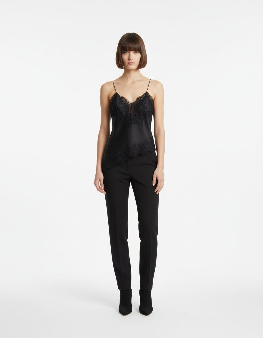 Haut de lingerie bordé de dentelle - Style européen chic KUN-00064