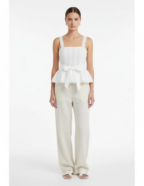 Top a canotta con lacci, chic, trendy e versatile KUN-00083