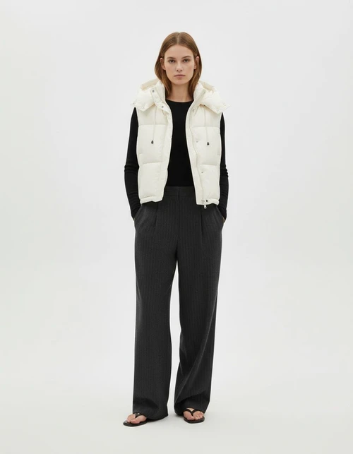 Women's Hooded Vest Jacket - Stylish & Versatile KUN-00098