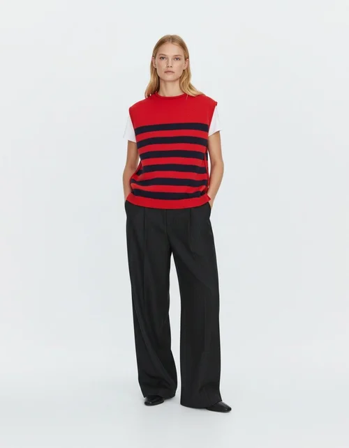 Gilet in maglia da donna con bottoni laterali KUN-00102