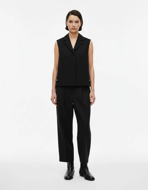 Vest Sleeveless Blazer Button Down - European Style KUN-00103