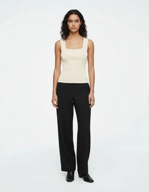 Knit Vest Button Up Sleeveless Sweater Tank Top KUN-00106