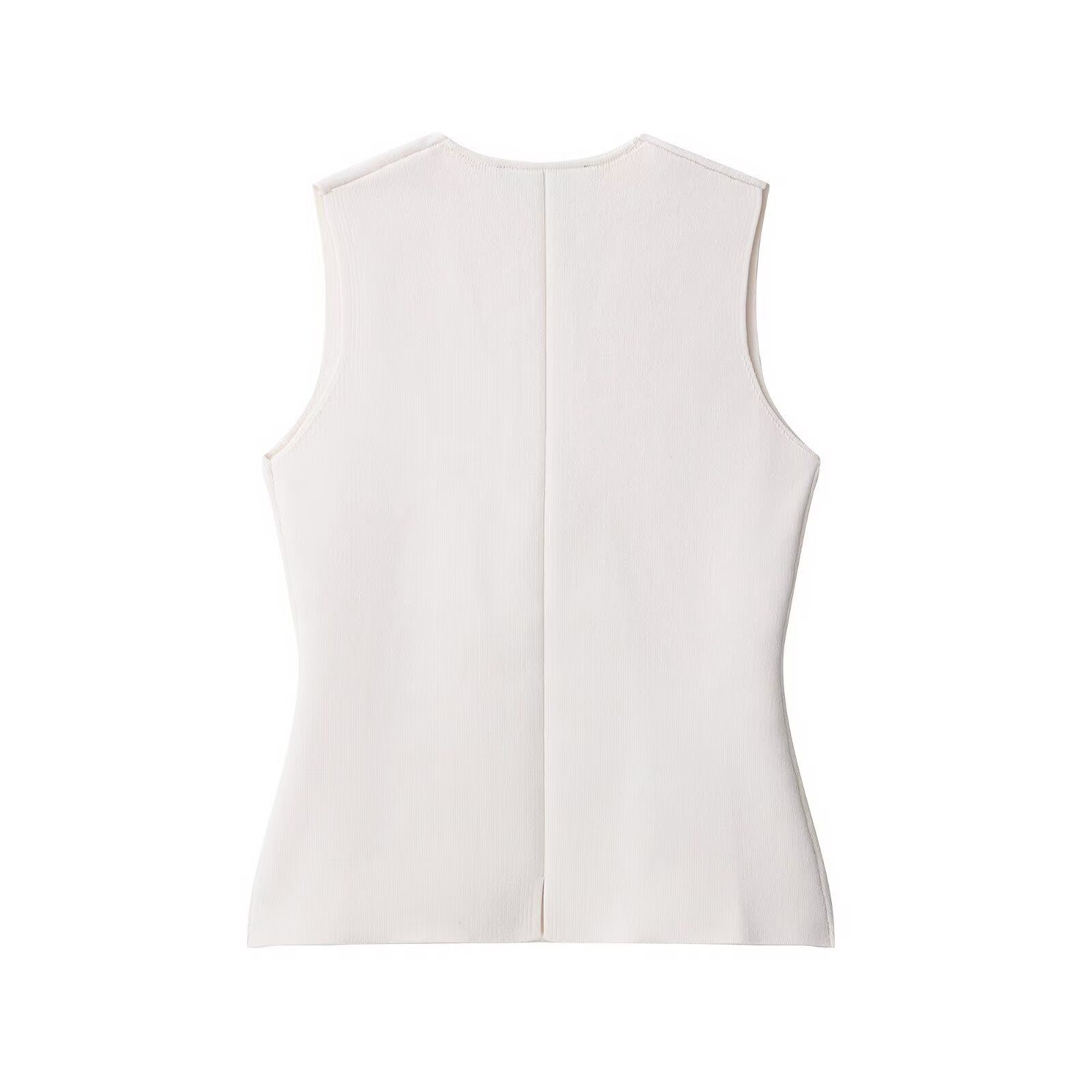 Knit Vest Button Detail - Chic European Style KUN-00107