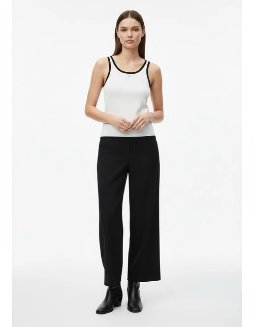 Sleeveless Tank Top with Button Detail - European Style KUN-00109