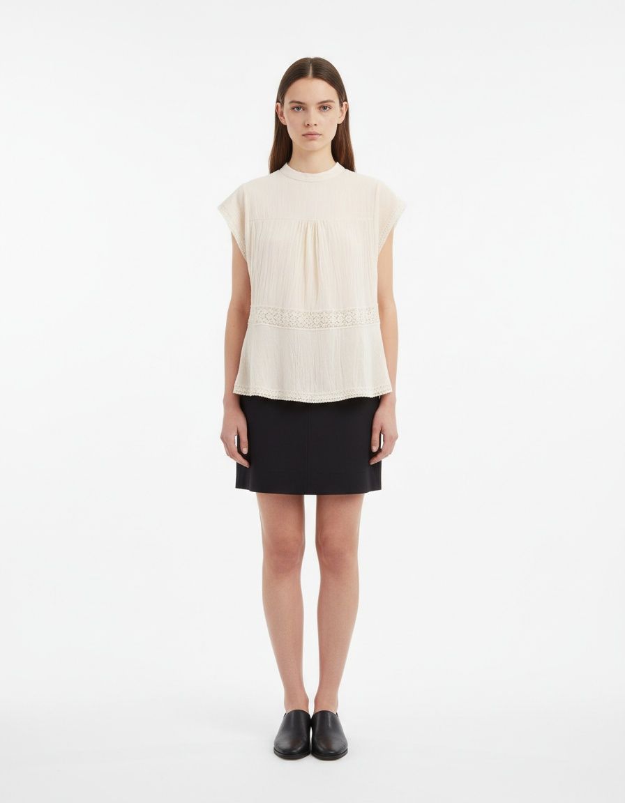 Crochet Lace Top - European Style Vacation Blouse KUN-00138