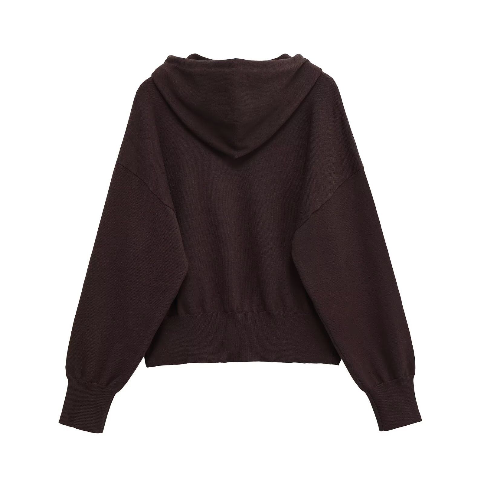 Knit Hoodie Women's Classic Versatile Sweatshirt KUN-00008