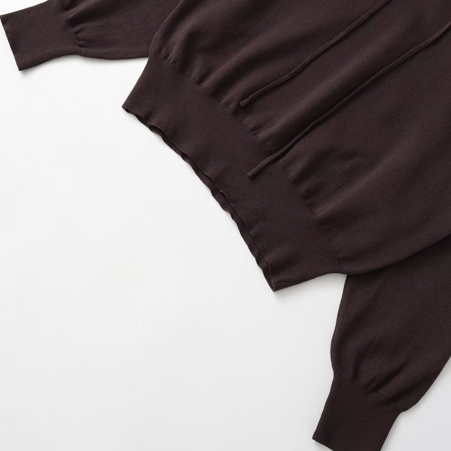 Knit Hoodie Women's Classic Versatile Sweatshirt KUN-00008