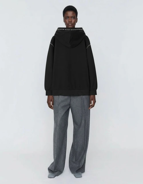 Sudadera informal con remaches para mujer: moderna y versátil KUN-00011