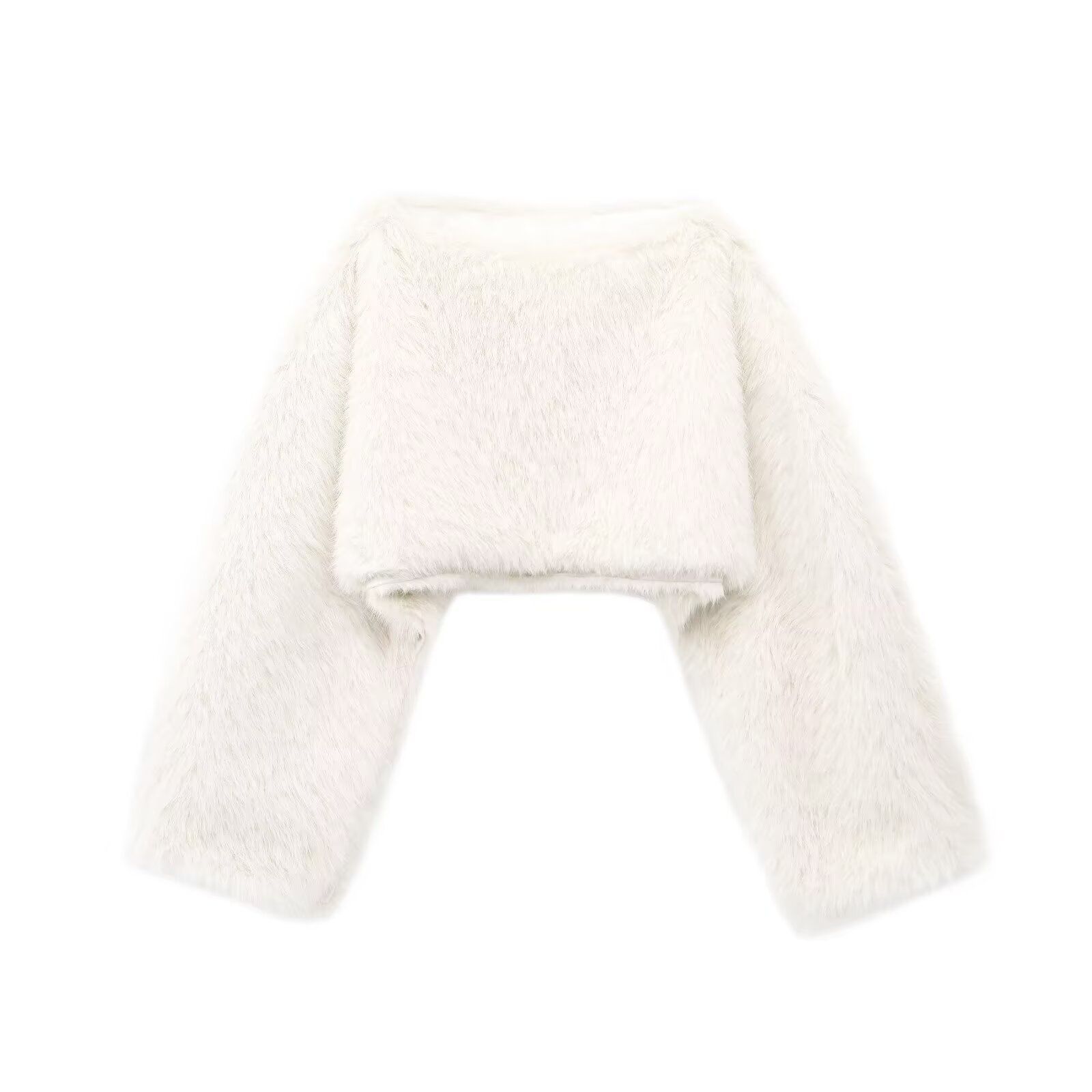 Faux Fur Sweatshirt - Trendy Casual European Style KUN-00015