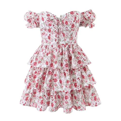 Women's Floral Print Cake Skirt - Elegant Versatile Fashion KUN-00030