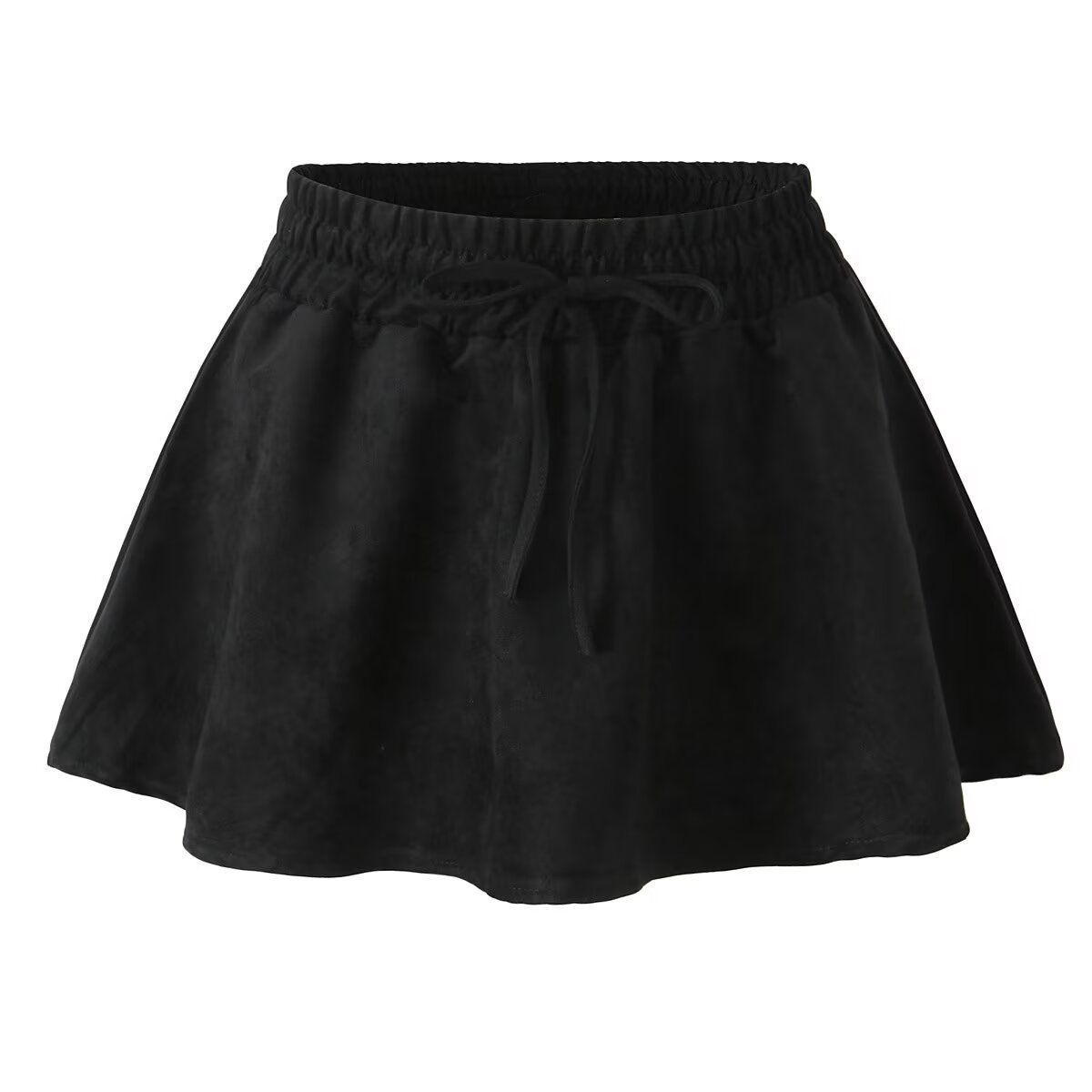 Suede A-Line Mini Skirt with Built-in Shorts KUN-00018
