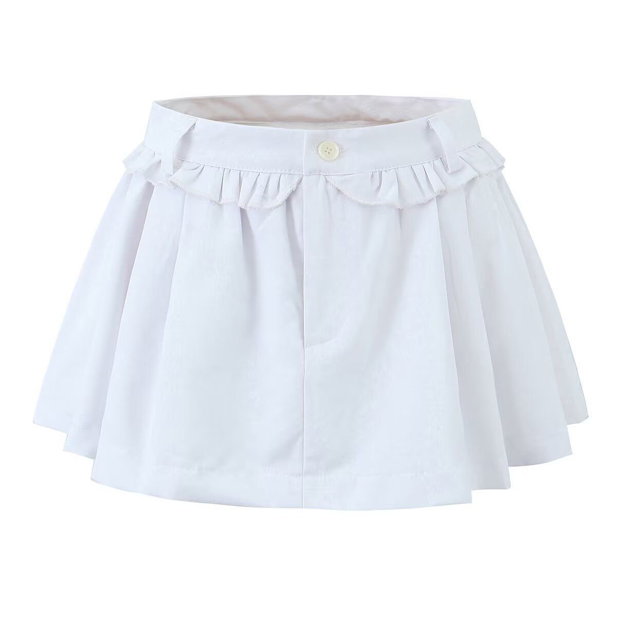 A-Line Pleated Mini Skirt with Shorts - Women's KUN-00020