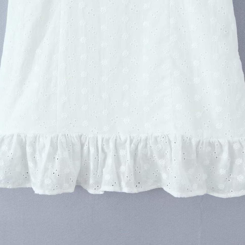 Robe nuisette élégante à nœud papillon et bordure en dentelle pour femme KUN-00111