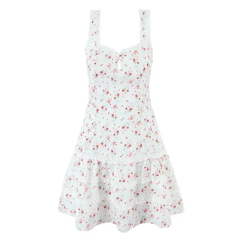 Floral Lace French Style Midi Dress KUN-00123