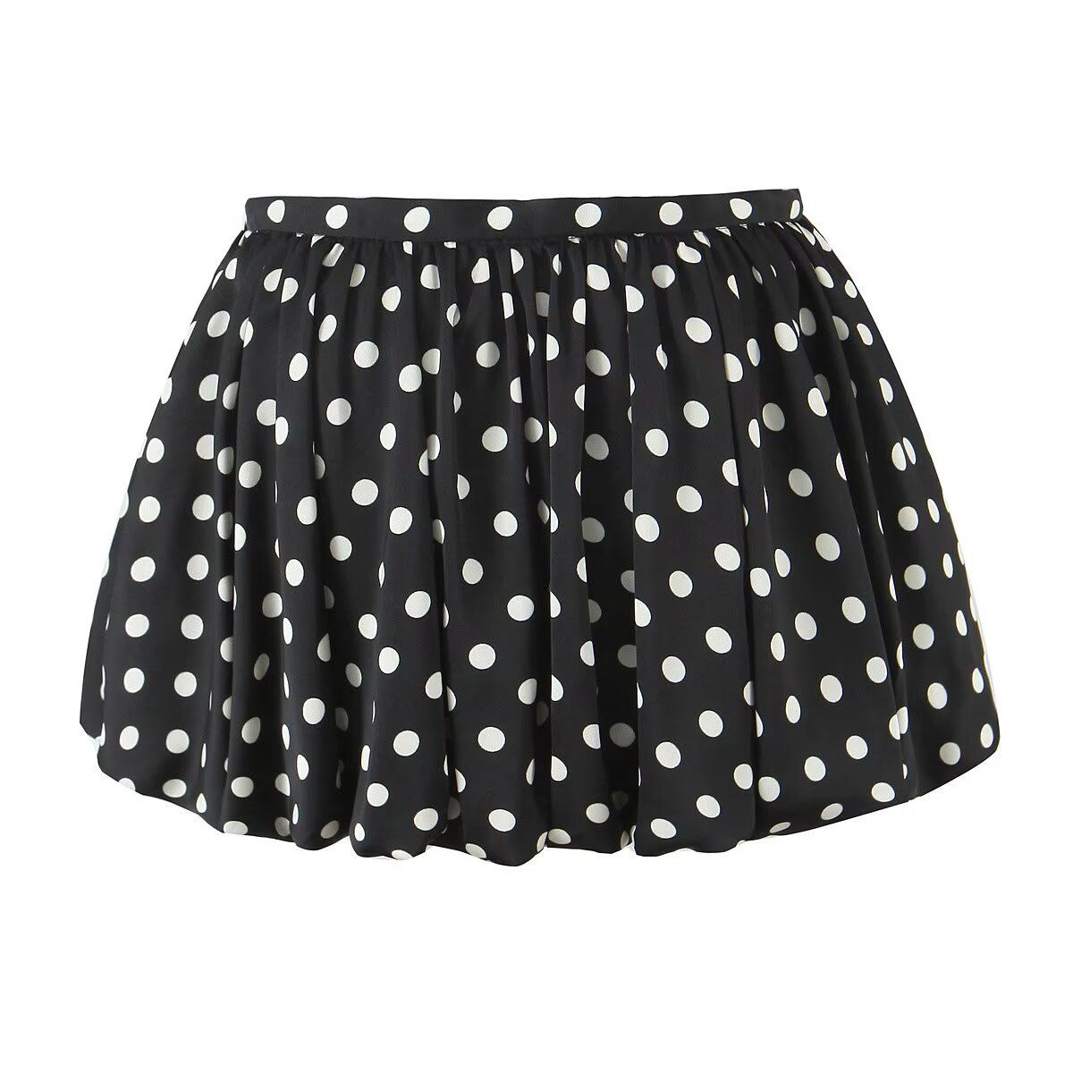 Polka Dot Tulip Midi Skirt - Stylish Versatile KUN-00029