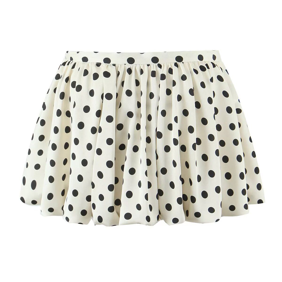 Polka Dot Tulip Midi Skirt - Stylish Versatile KUN-00029