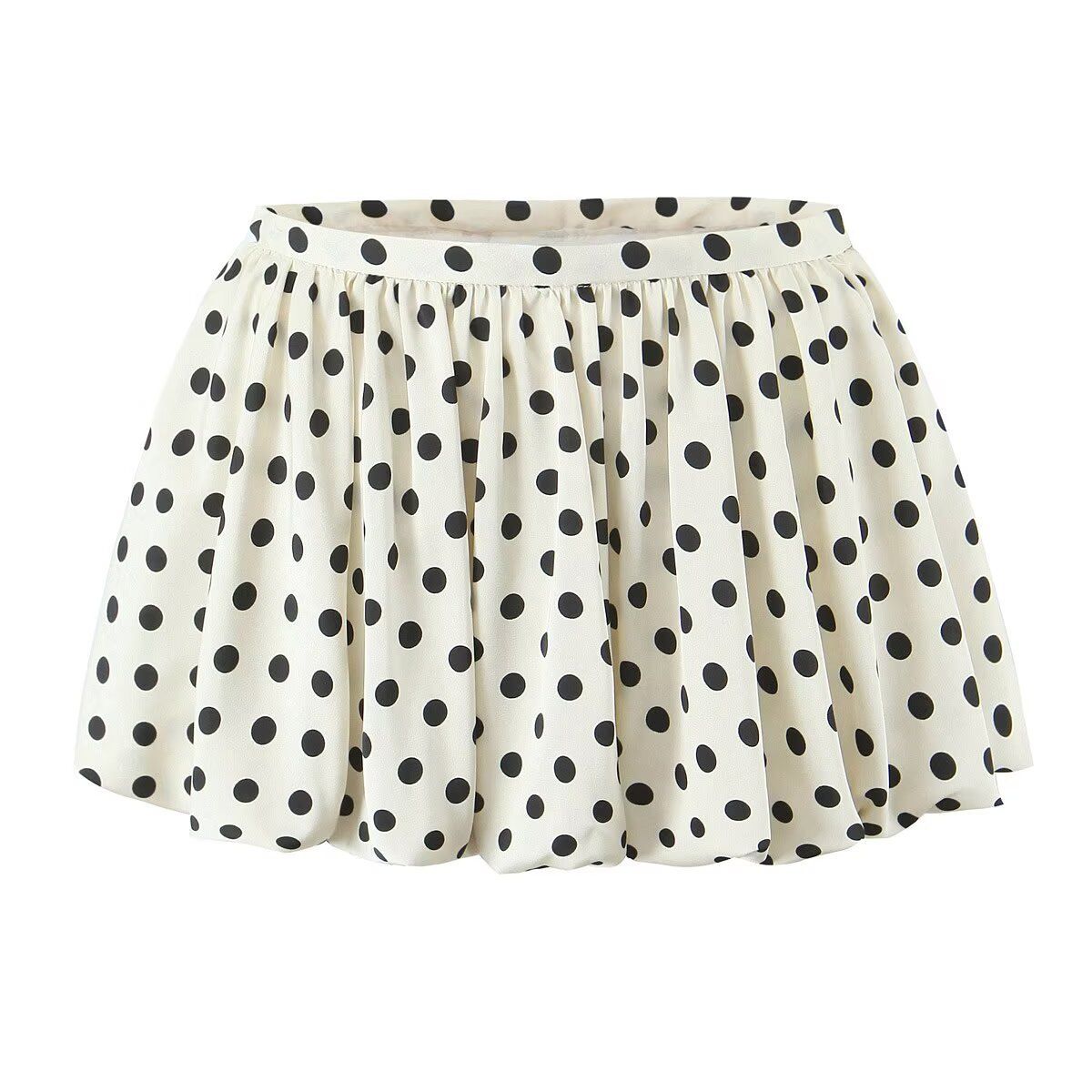 Polka Dot Tulip Midi Skirt - Stylish Versatile KUN-00029