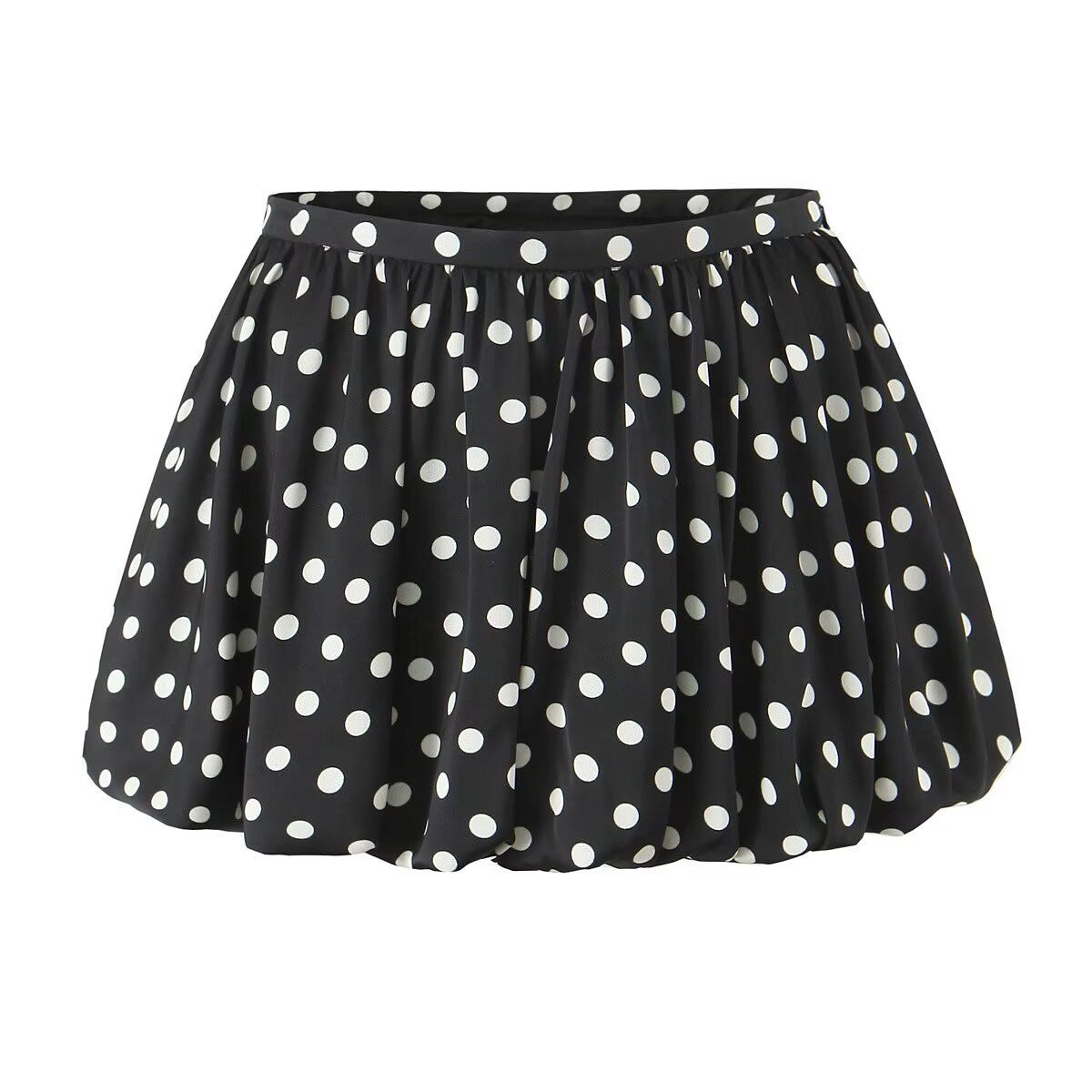 Polka Dot Tulip Midi Skirt - Stylish Versatile KUN-00029