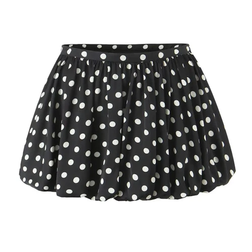 Polka Dot Tulip Midi Skirt - Stylish Versatile KUN-00029