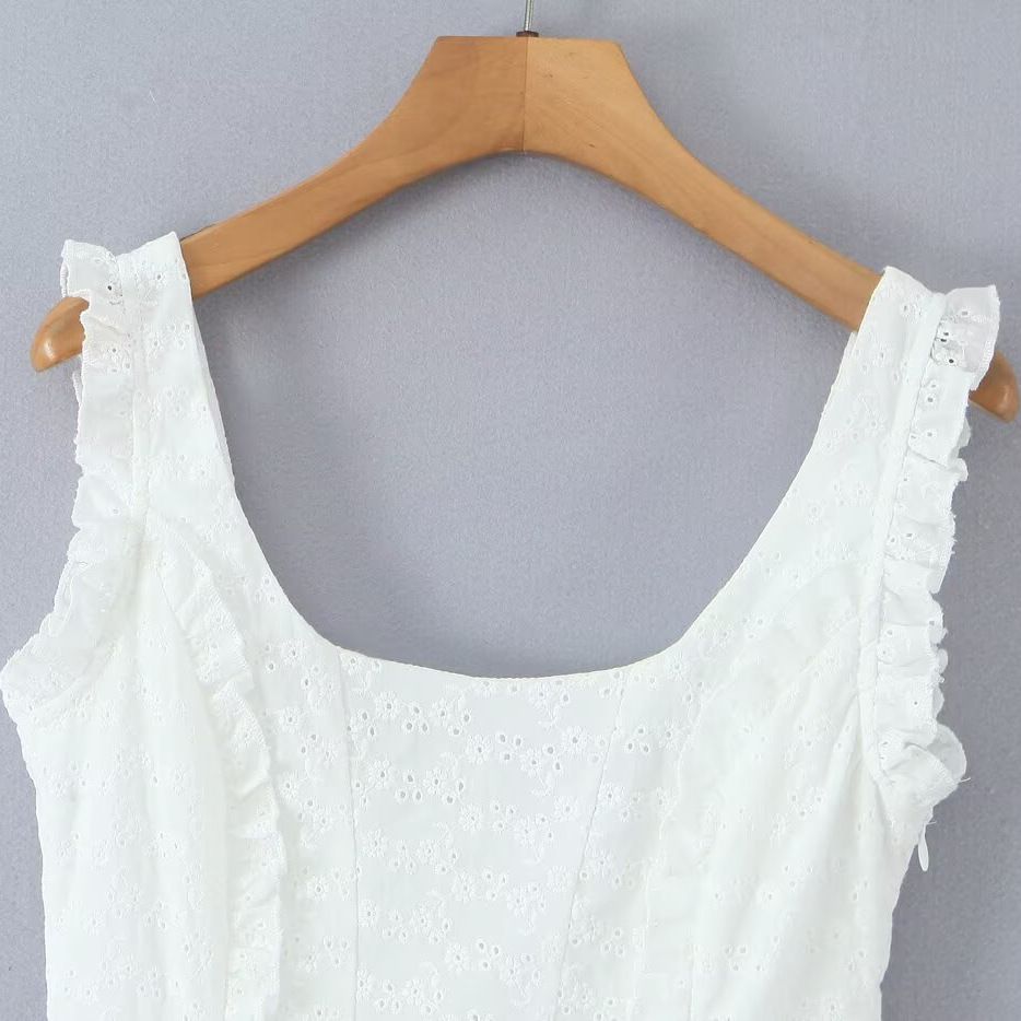 Women's Ruffle Sleeveless Mini Dress Classic Chic KUN-00014