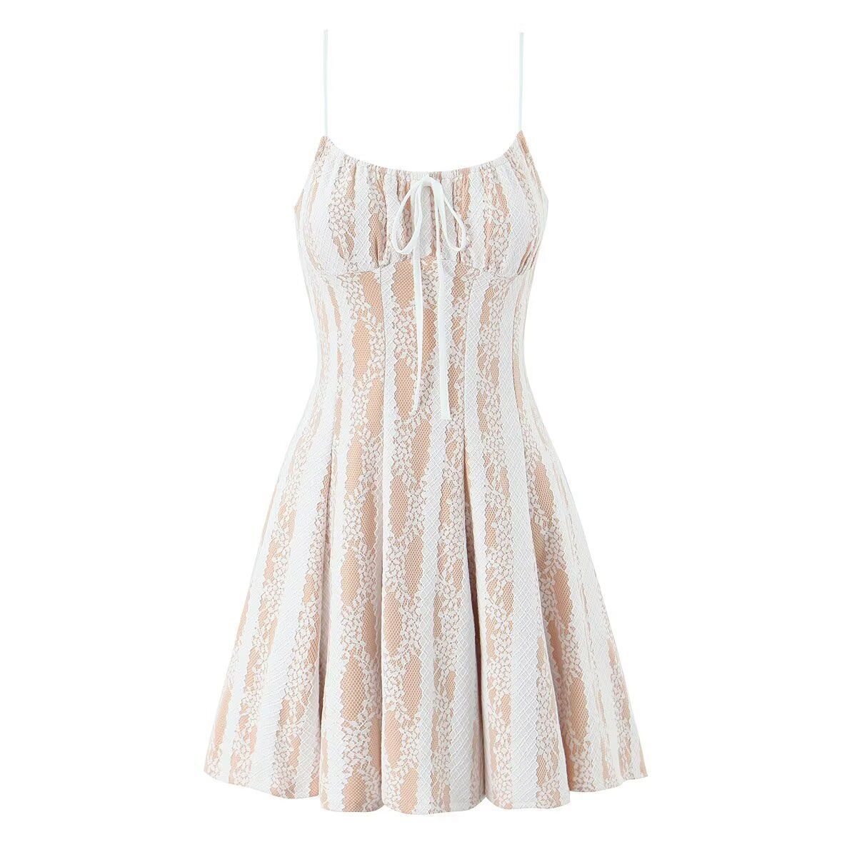 Lace Cami Dress - French Style Slimming Midi KUN-00097