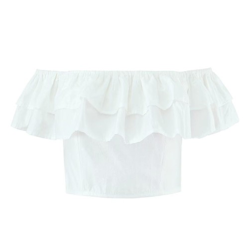 Top de mujer con hombros descubiertos: elegante y versátil KUN-00090