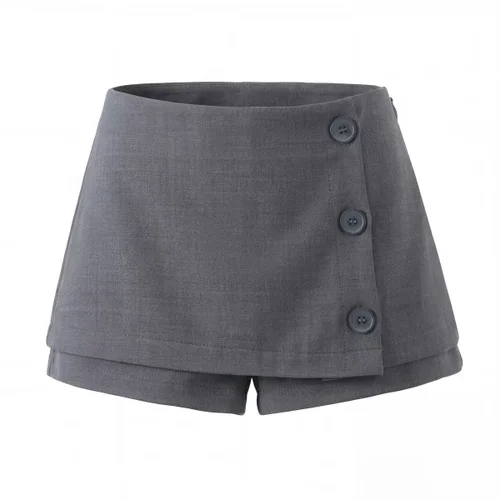 Damen-A-Linien-Kostüm mit Rock und Hose – Stilvoller Schlitz KUN-00011