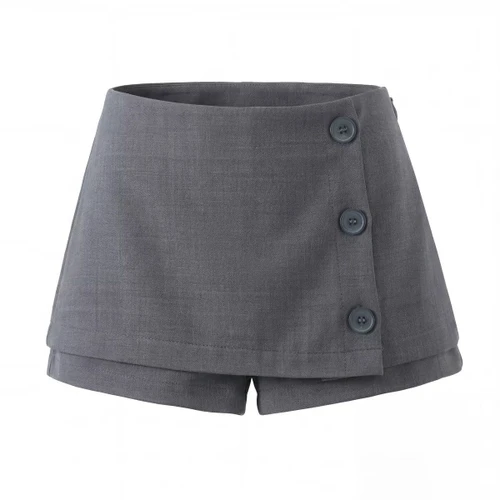 Women's A-Line Suit Skirt Pants - Stylish Slit KUN-00011