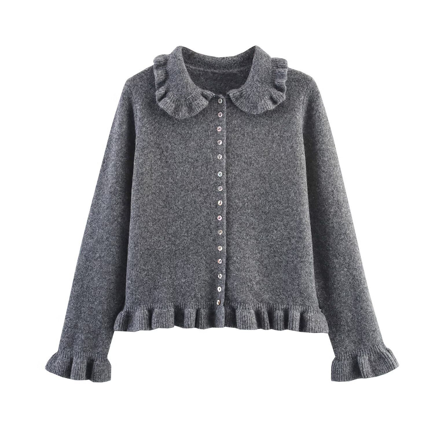Knit Layered Cardigan - European Style Women's Sweater KUN-00036