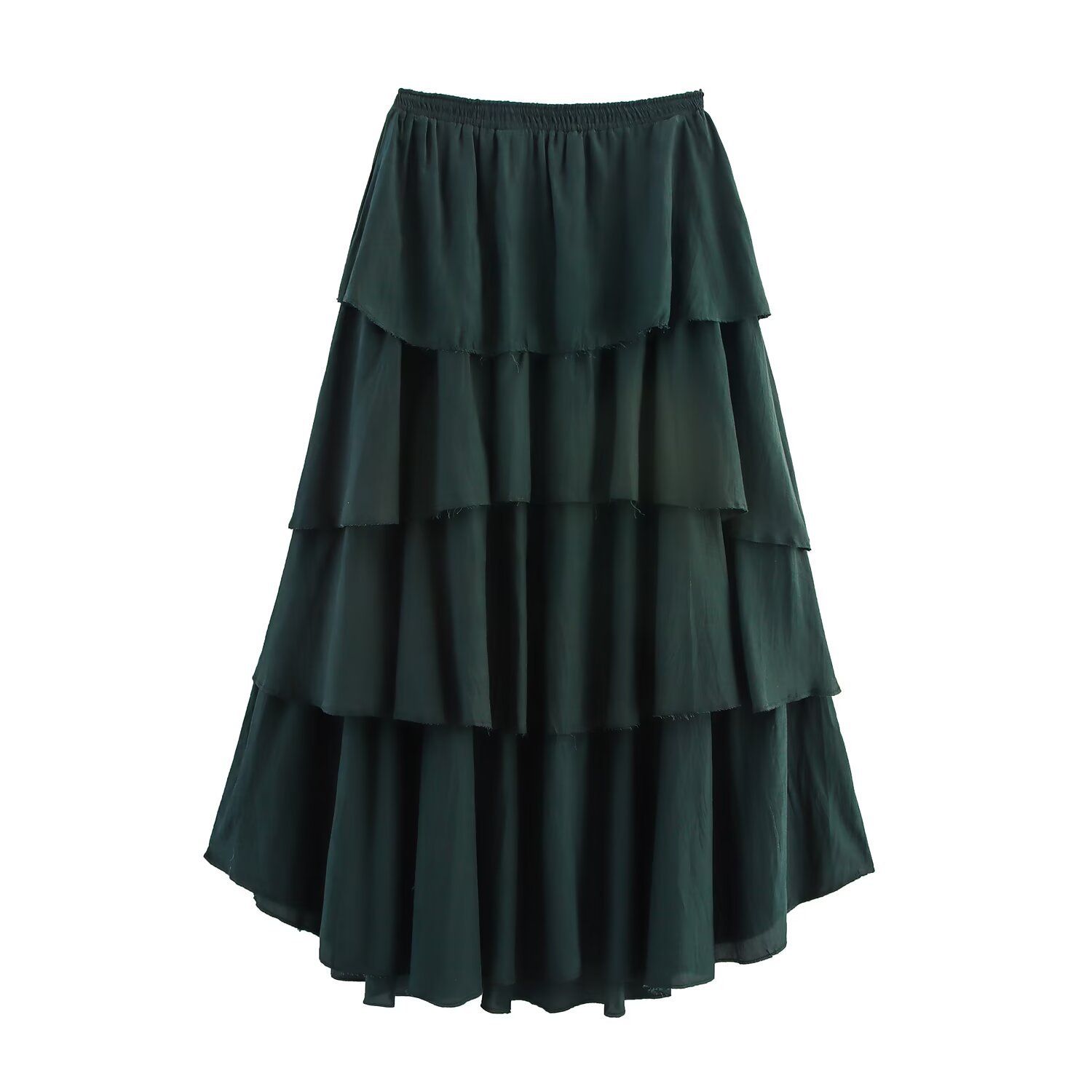 Jupe midi à volants - Style chic européen KUN-00003