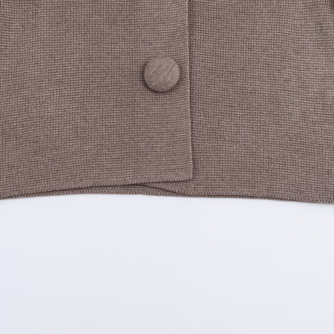 Knit Cardigan with Fabric Buttons - European Style KUN-00076