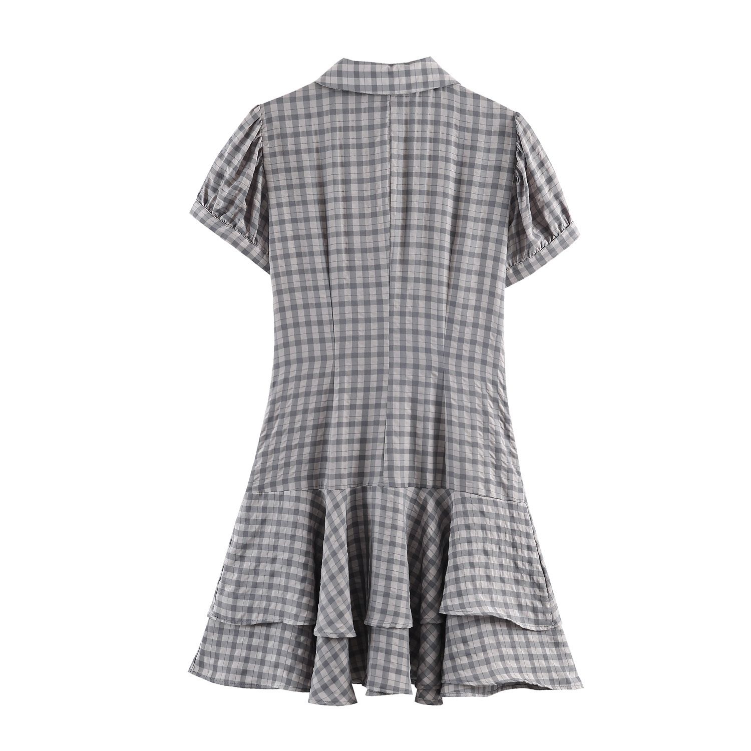 Plaid Layered Mini Dress KUN-00140