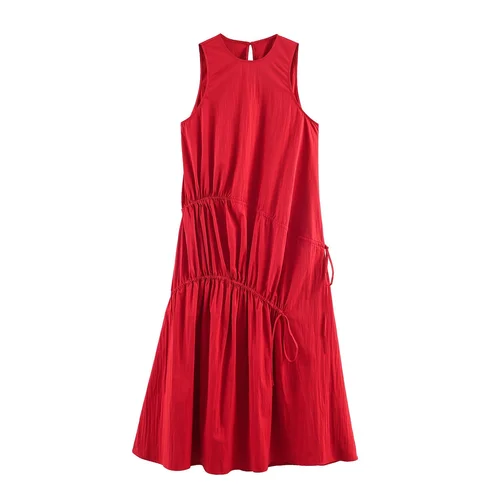 Nylon Bow Midi Dress - Elegant & Chic KUN-00166