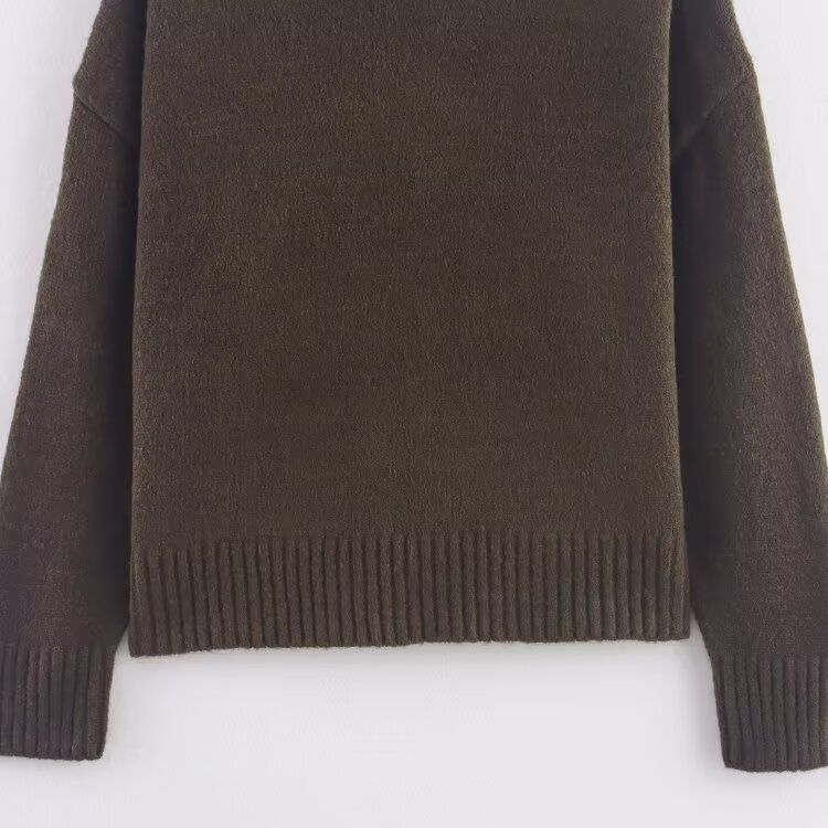 Knit Top Vintage Relaxed Fit Comfortable Sweater KUN-00021