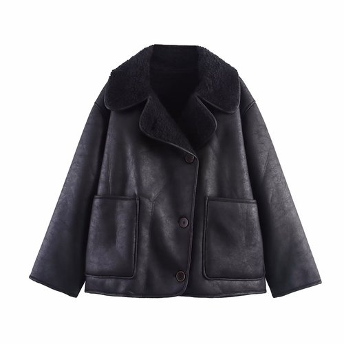 Fleece Jacket Trendy Casual Lapel Outerwear KUN-00015