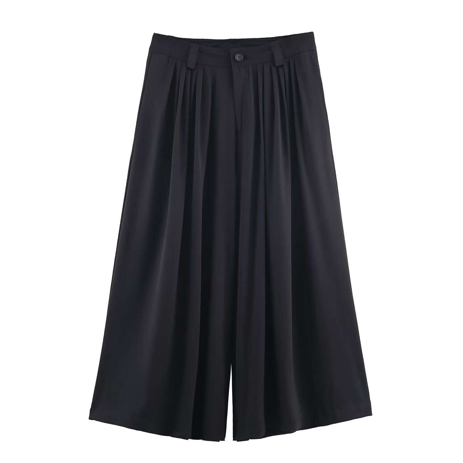 Conjunto de pantalón ancho y chaqueta con botones para mujer - Estilo europeo KUN-00099