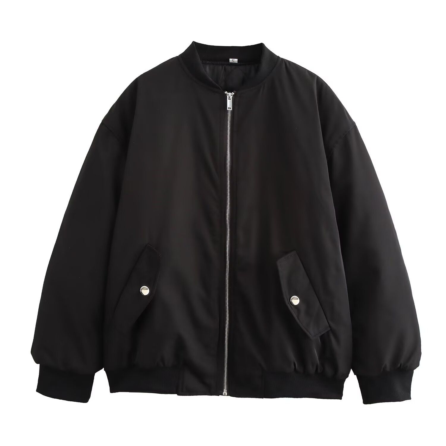 Women's Trendy Ruched Bomber Jacket - Relaxed Fit KUN-00017