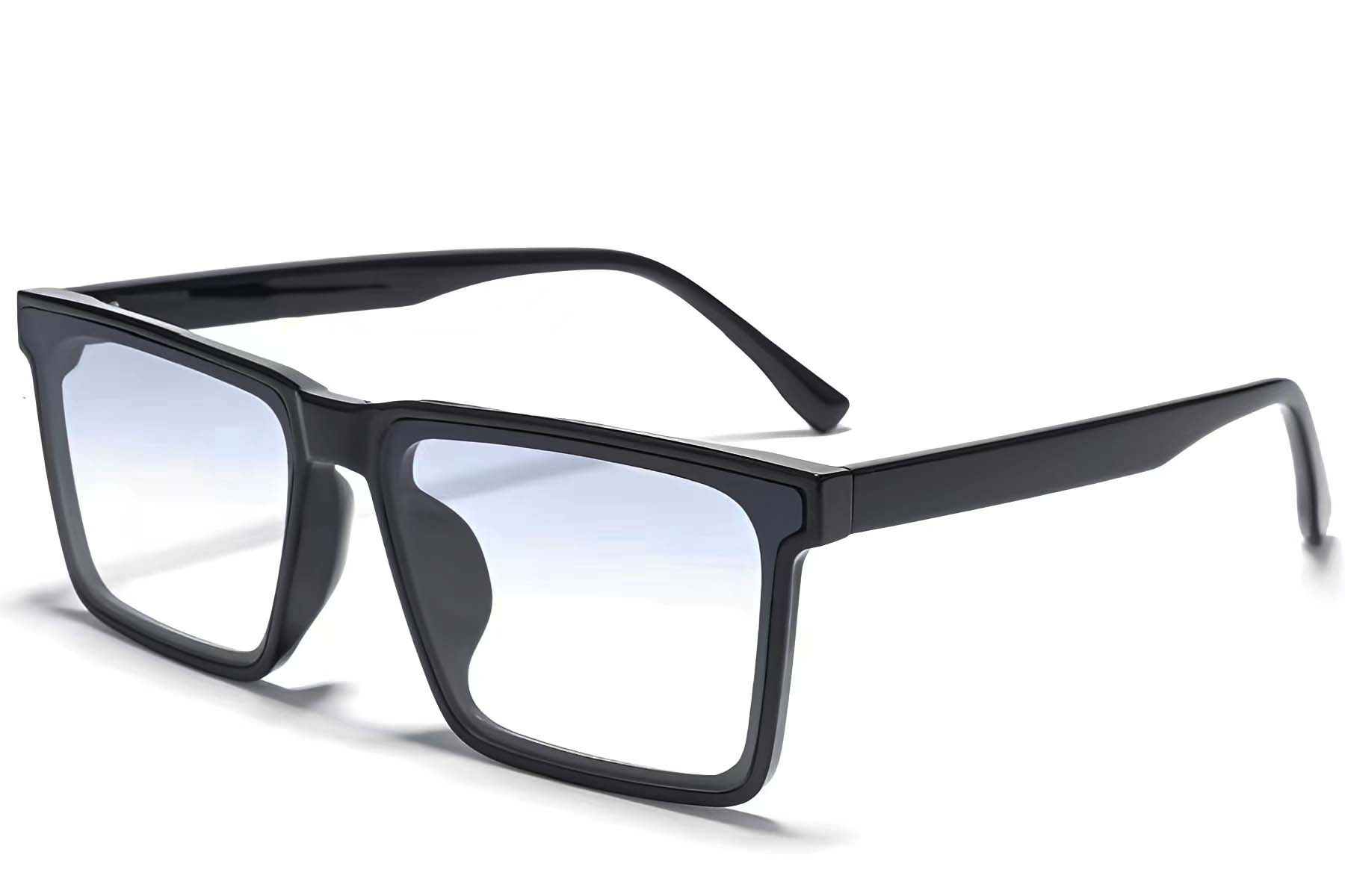 Rectangular Black TR90 Photochromic Glasses #BS1725-0080