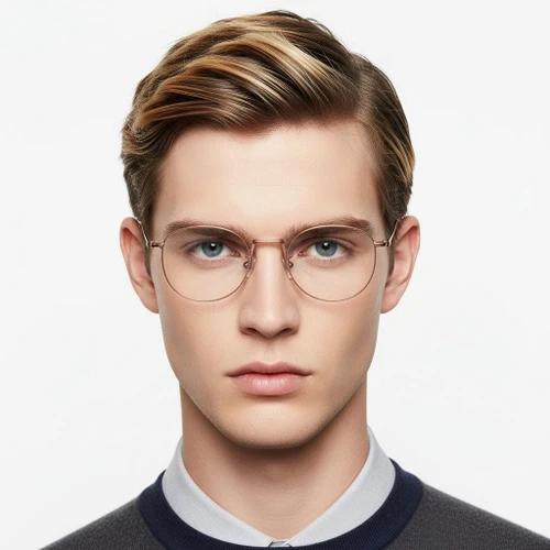 Oval Pink Titanium Glasses #BS1913-0134